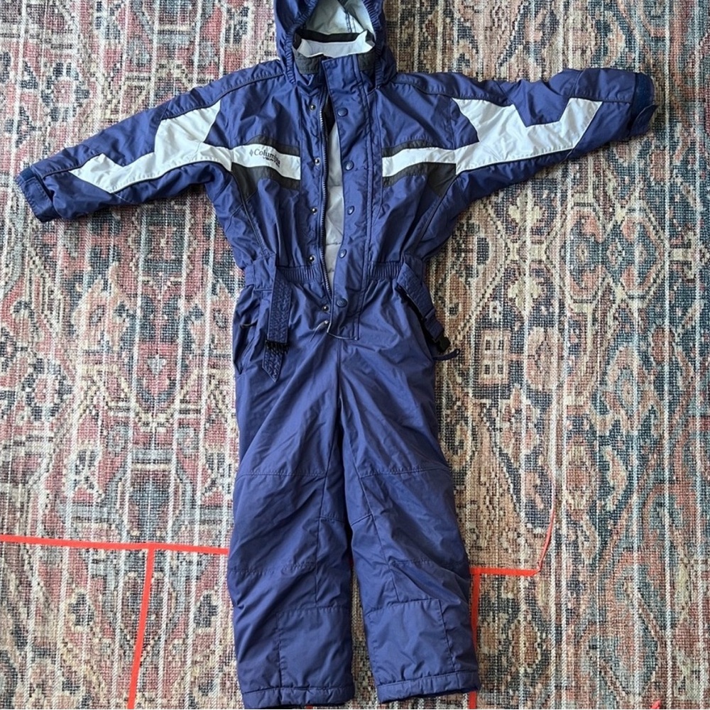 Vintage Columbia Blue and Gray Snowsuit